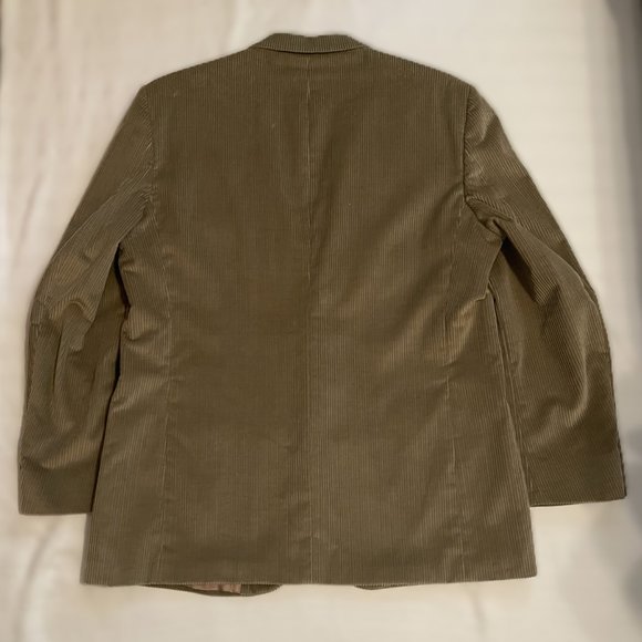 HOLBROOK Vintage MENS BLAZER 48L Corduroy 2 BUTTON SPORT COAT Lined BEIGE 0917AT - Picture 6 of 12
